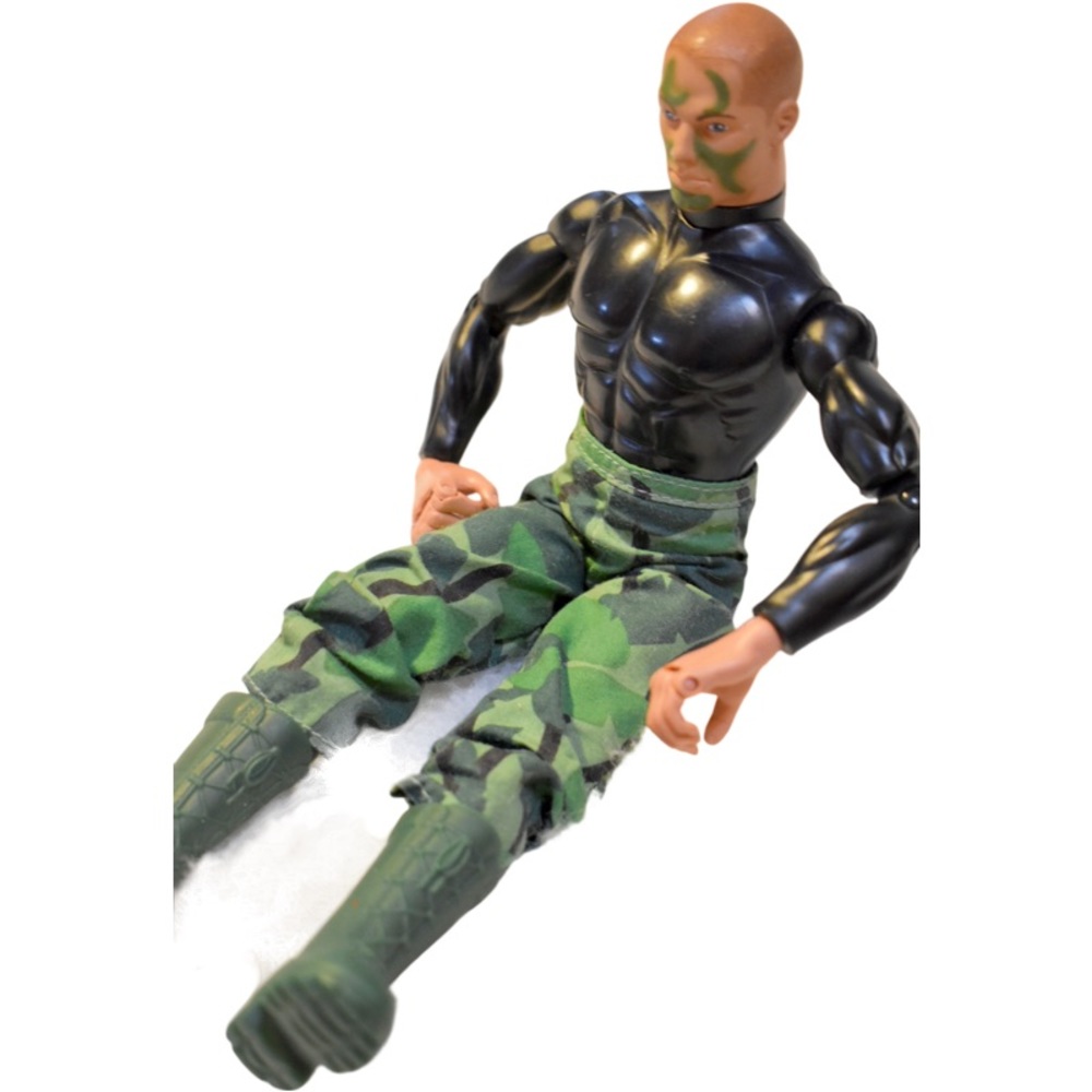 1996 HASBRO GI Joe ARMY camo face action figure 12” like new no box